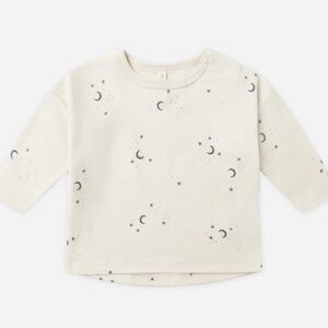 Quincy Mae Long Sleeved Moons Tee, NWT, 6-12M